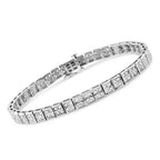 2.0 cttw four-stone diamond link bracelet in sterling silver 7.25 inch bijoux-nyc direct