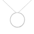 4ct diamond open circle pendant necklace in.925 sterling silver 18 bijoux-nyc direct