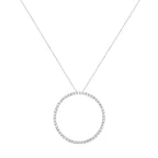 4ct diamond open circle pendant necklace in.925 sterling silver 18 bijoux-nyc direct