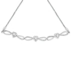 Diamond triple heart infinity bolo bracelet in sterling silver 6–9 inch bijoux-nyc direct