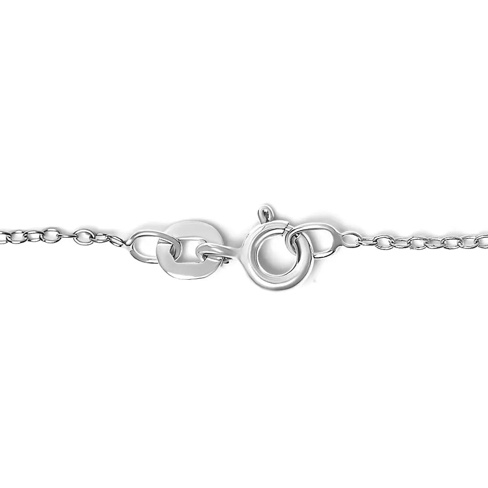 Diamond accent mom charm bracelet in rhodium plated sterling silver 7 bijoux-nyc direct