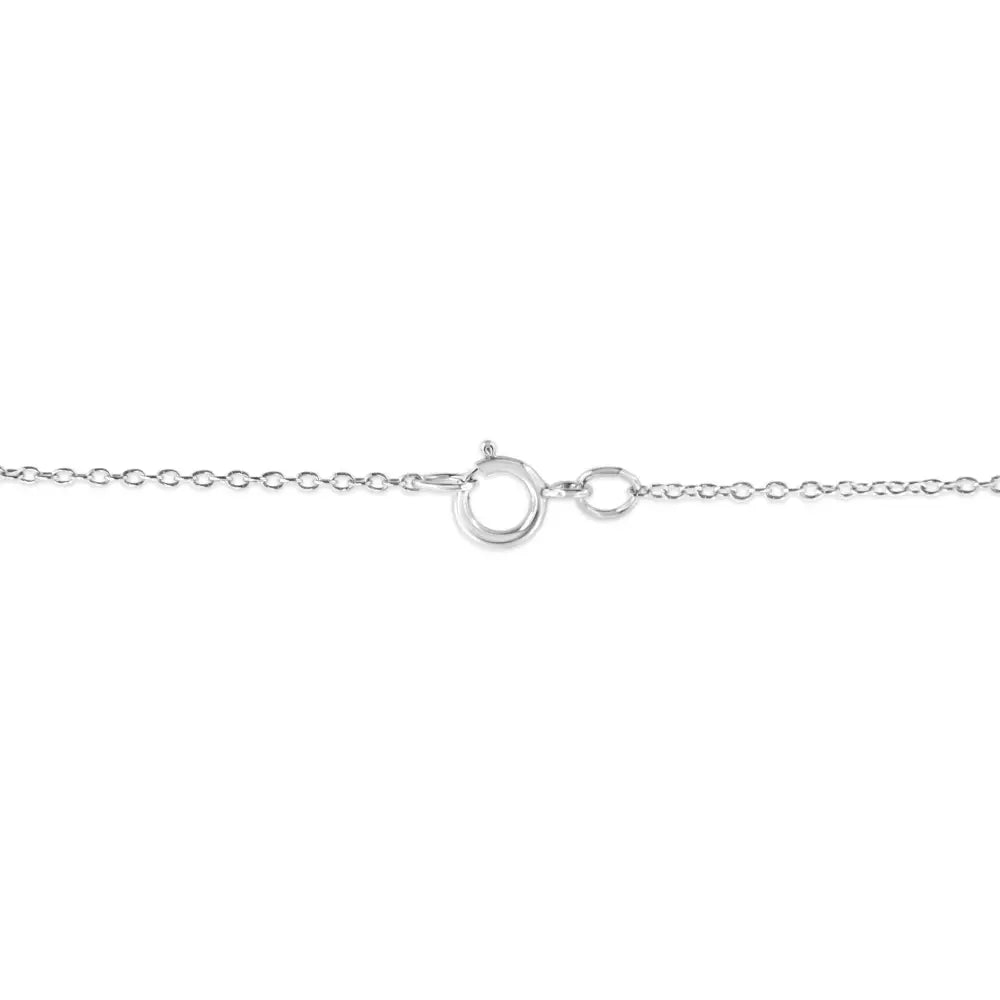 Diamond pavé angel wing double heart sterling silver necklace 1/20 cttw bijoux-nyc direct