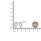 Diamond pavé horseshoe hoop earrings in sterling silver 1/10 cttw bijoux-nyc direct