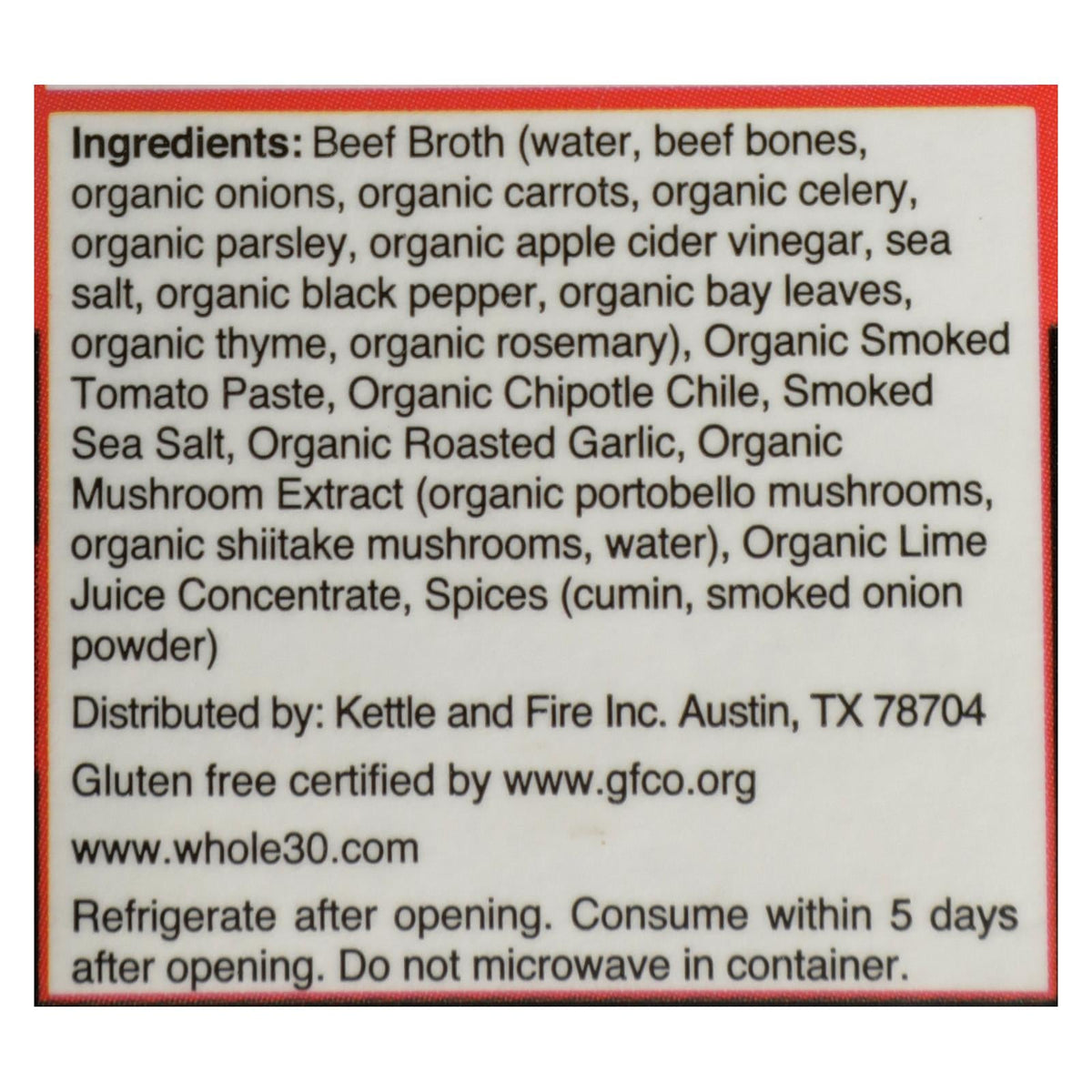 Kettle & Fire Chipotle Beef Bone Broth, 16.9 oz (Case of 6)