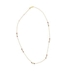 14K Yellow Gold Ruby and 1/2 Cttw Diamond Station Necklace