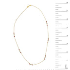 14K Yellow Gold Ruby and 1/2 Cttw Diamond Station Necklace