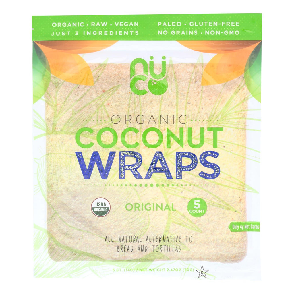 Nuco Original Organic Coconut Wraps (Pack of 12) - 2.47 Oz