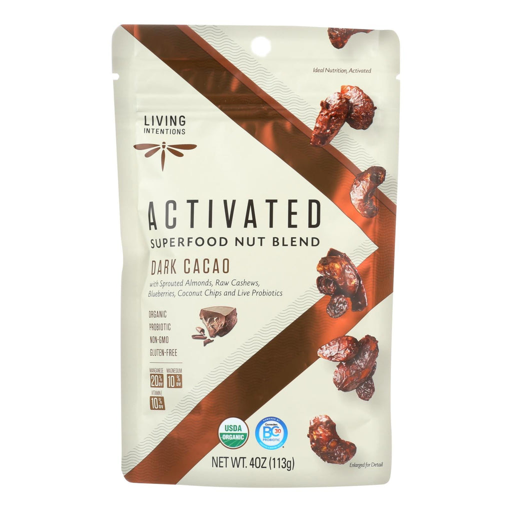 Living Intentions Sprouted Dark Cacao Nut Blend, 4 oz (Case of 6)