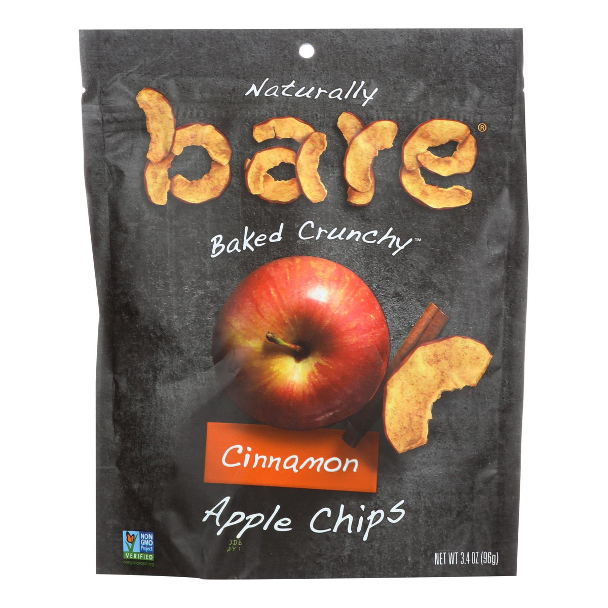 Bare Cinnamon Apple Chips, 3.4 oz (Case of 12)