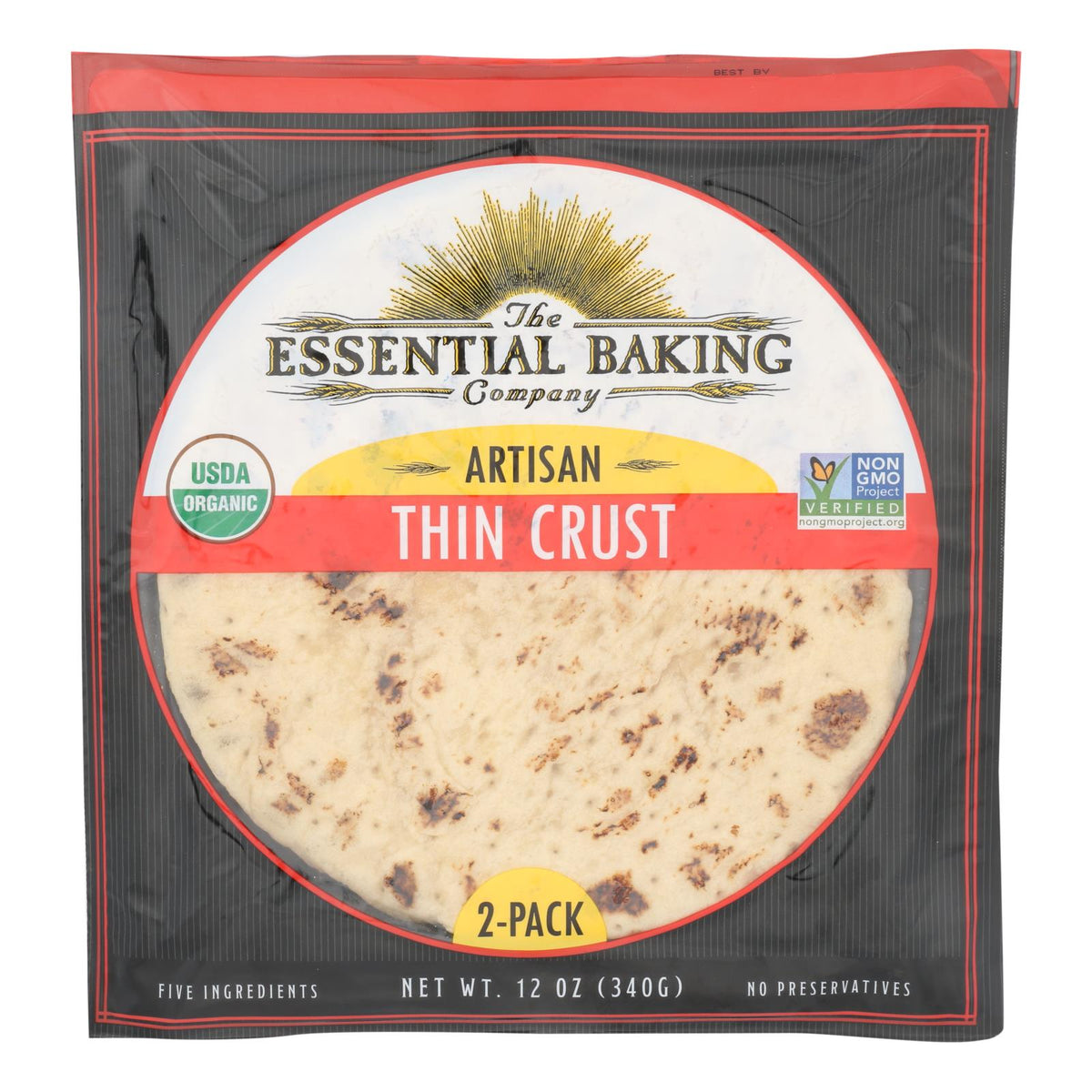 Essential Baking Company Thin Crust Pizza Crust, 12 oz (Case of 10)
