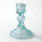 Colored Glass Taper Holder | Aquamarine
