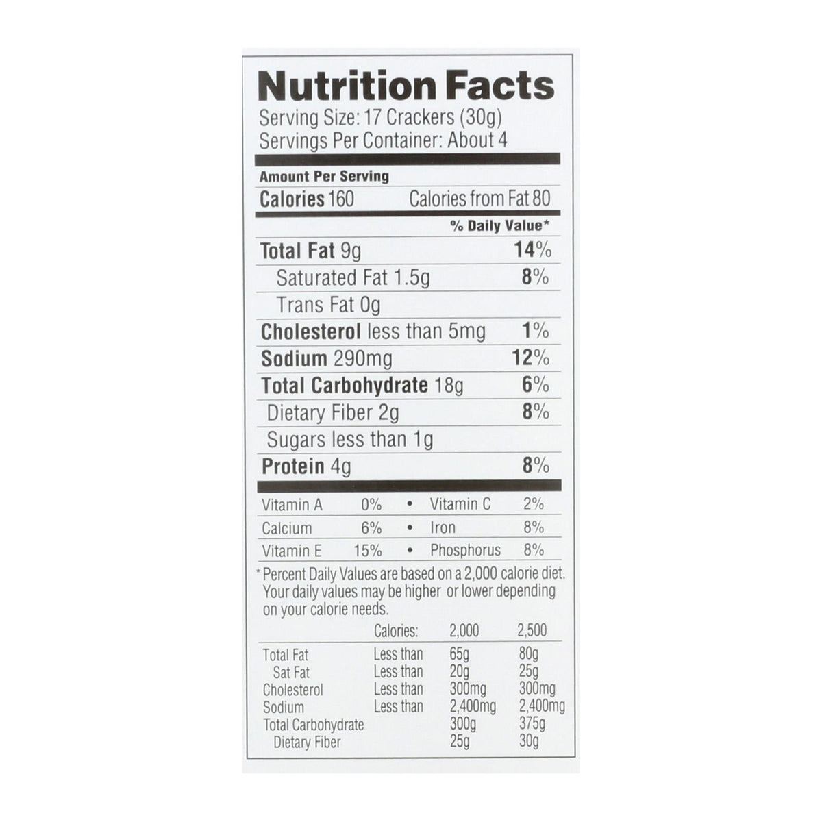 Simple Mills Farmhouse Cheddar Almond Flour Crackers, 4.25 oz (Case of 6)
