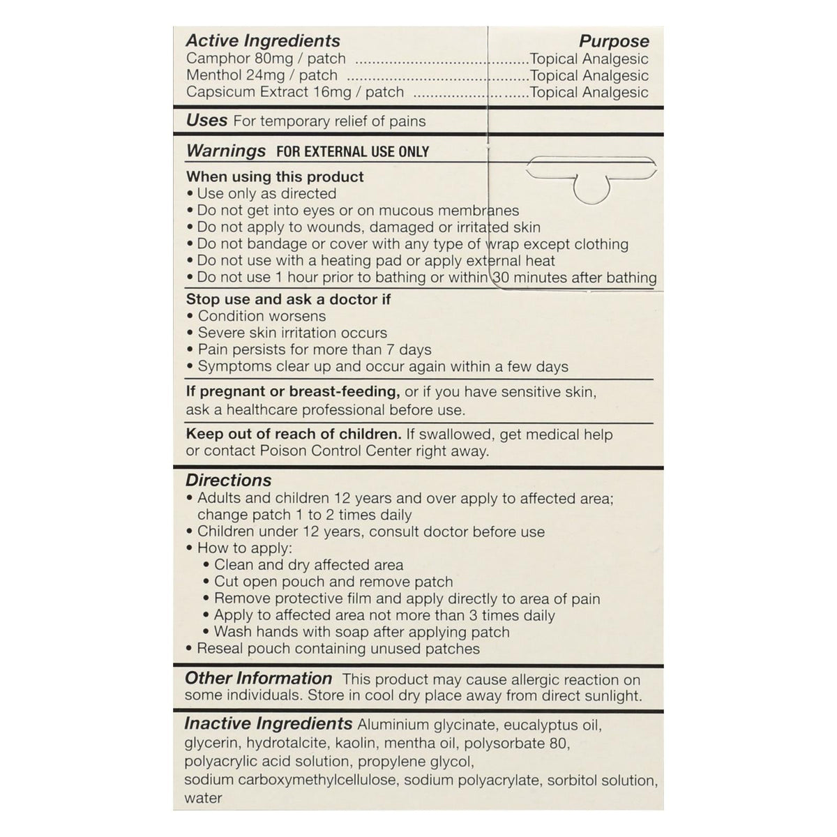 Tiger Balm Patch Display Center, 5-Pack (Case of 6)
