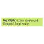 Spicely Organics Organic Ground Sage, 0.3 oz (Case of 6)