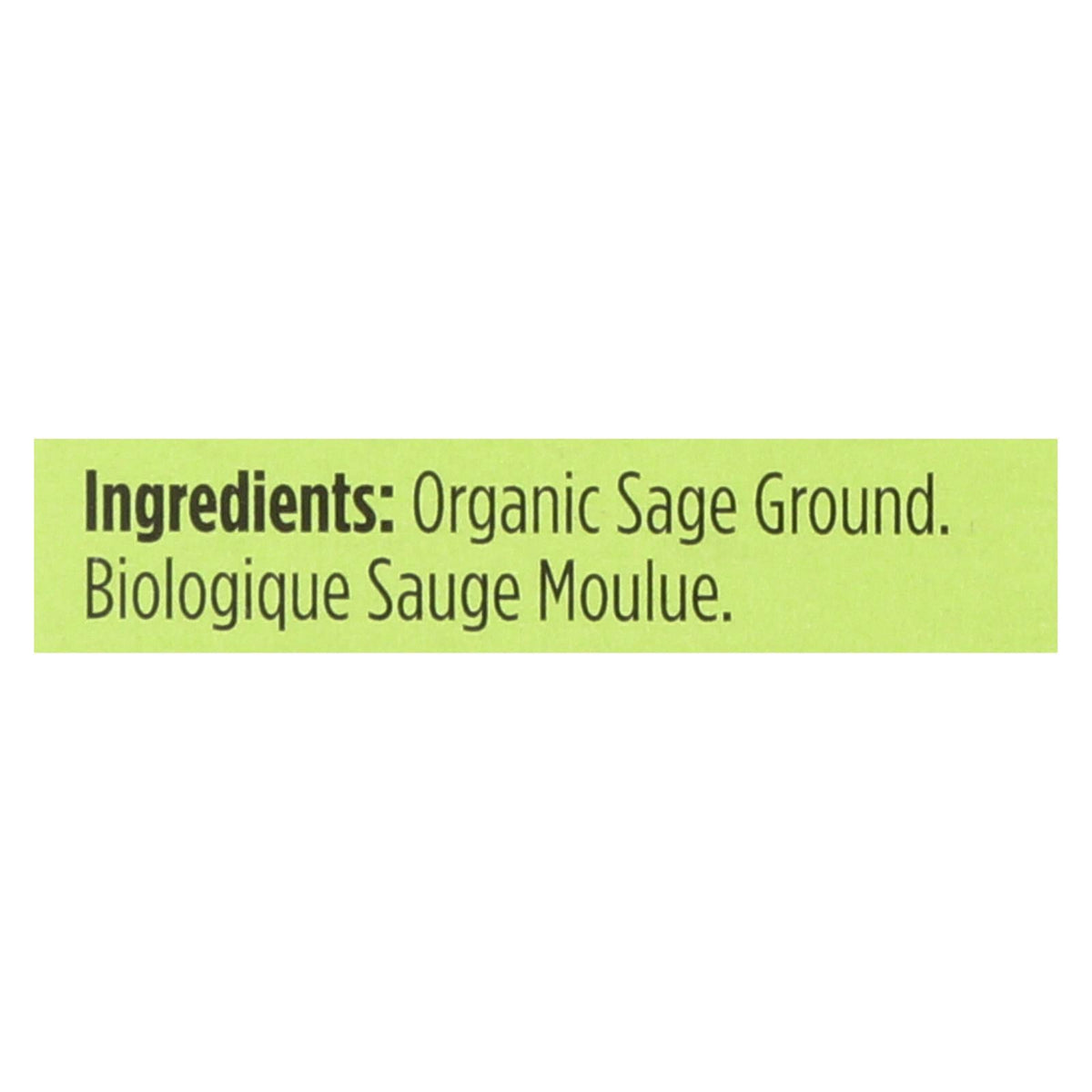 Spicely Organics Organic Ground Sage, 0.3 oz (Case of 6)