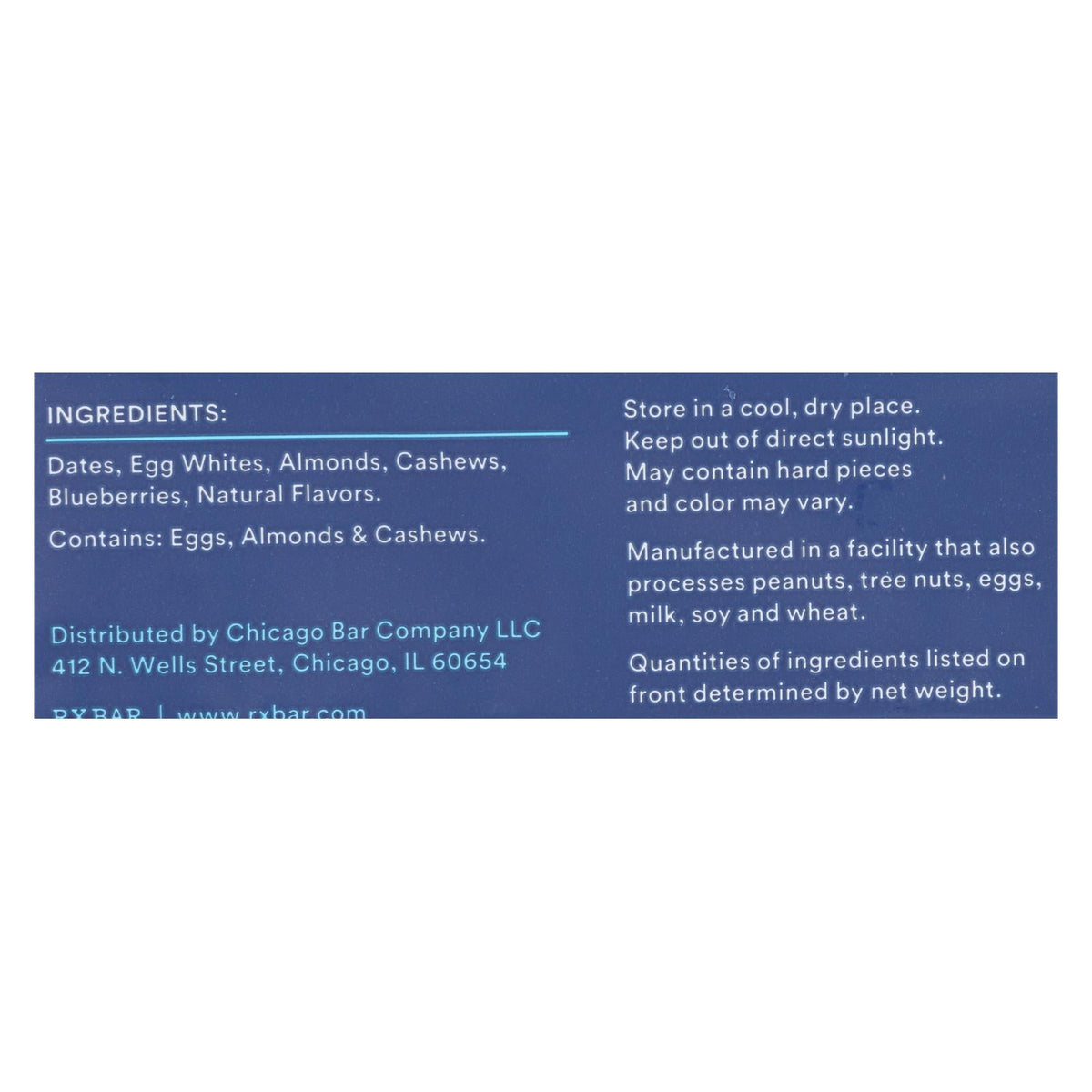 RXBAR Blueberry Protein Bar, 1.83 oz (Case of 12)