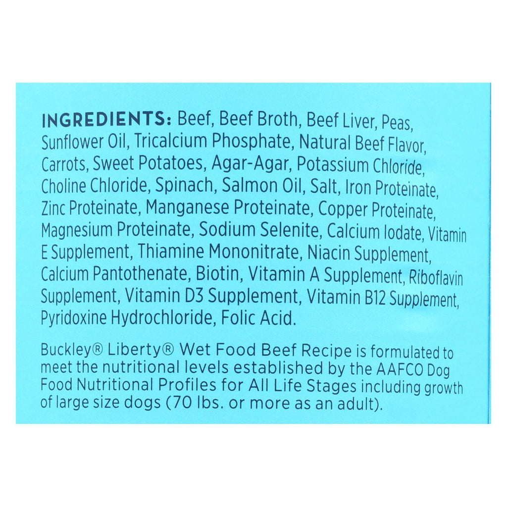 Buckley Liberty Wet Food, Beef, 12.5 oz (Case of 12)