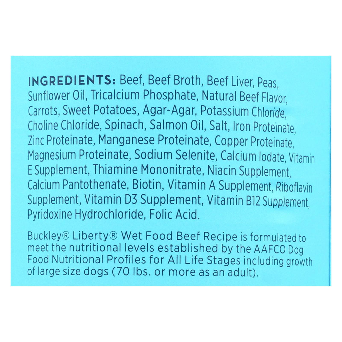 Buckley Liberty Wet Food, Beef, 12.5 oz (Case of 12)