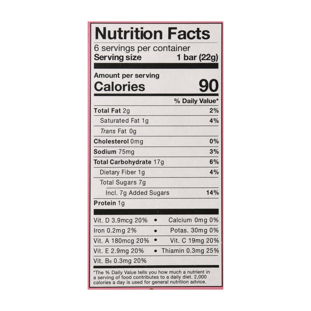 MadeGood Strawberry Crispy Squares, 4.68 oz (Case of 6)