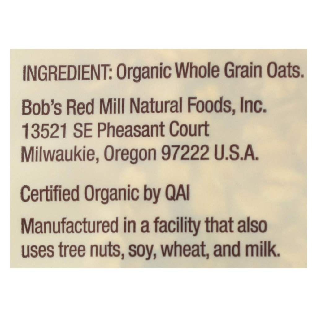 Bob's Red Mill Organic Whole Grain Extra Thick Rolled Oats, 32 oz (Case of 4)
