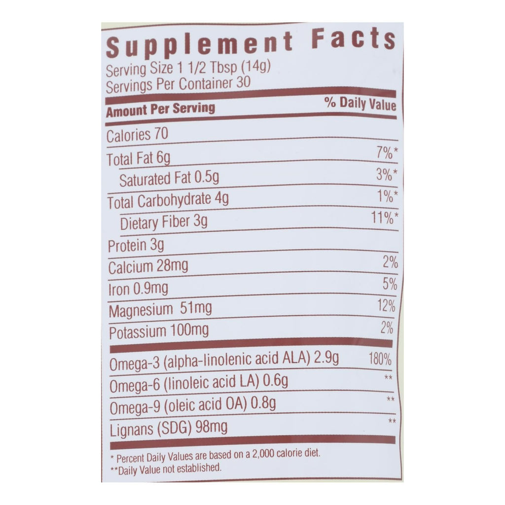 Spectrum Essentials Organic Whole Flaxseed, 15 oz