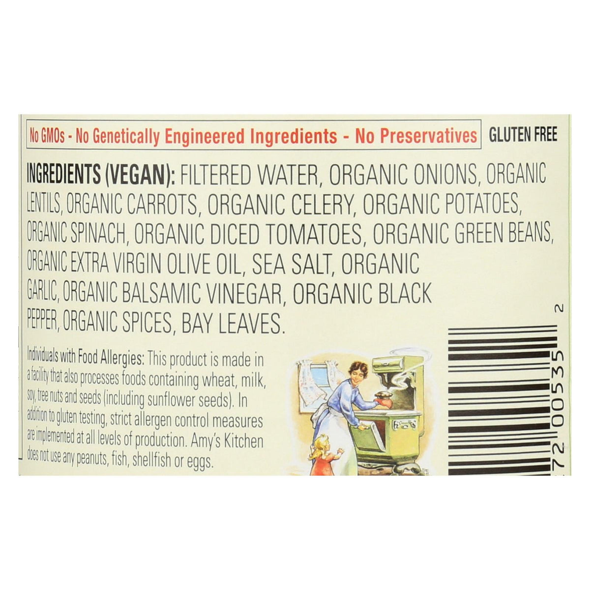 Amy's Organic Lentil Vegetable Soup, 14.5 oz (Case of 12)