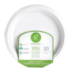 Repurpose Compostable Bagasse Plates, 20 ct (Case of 12)