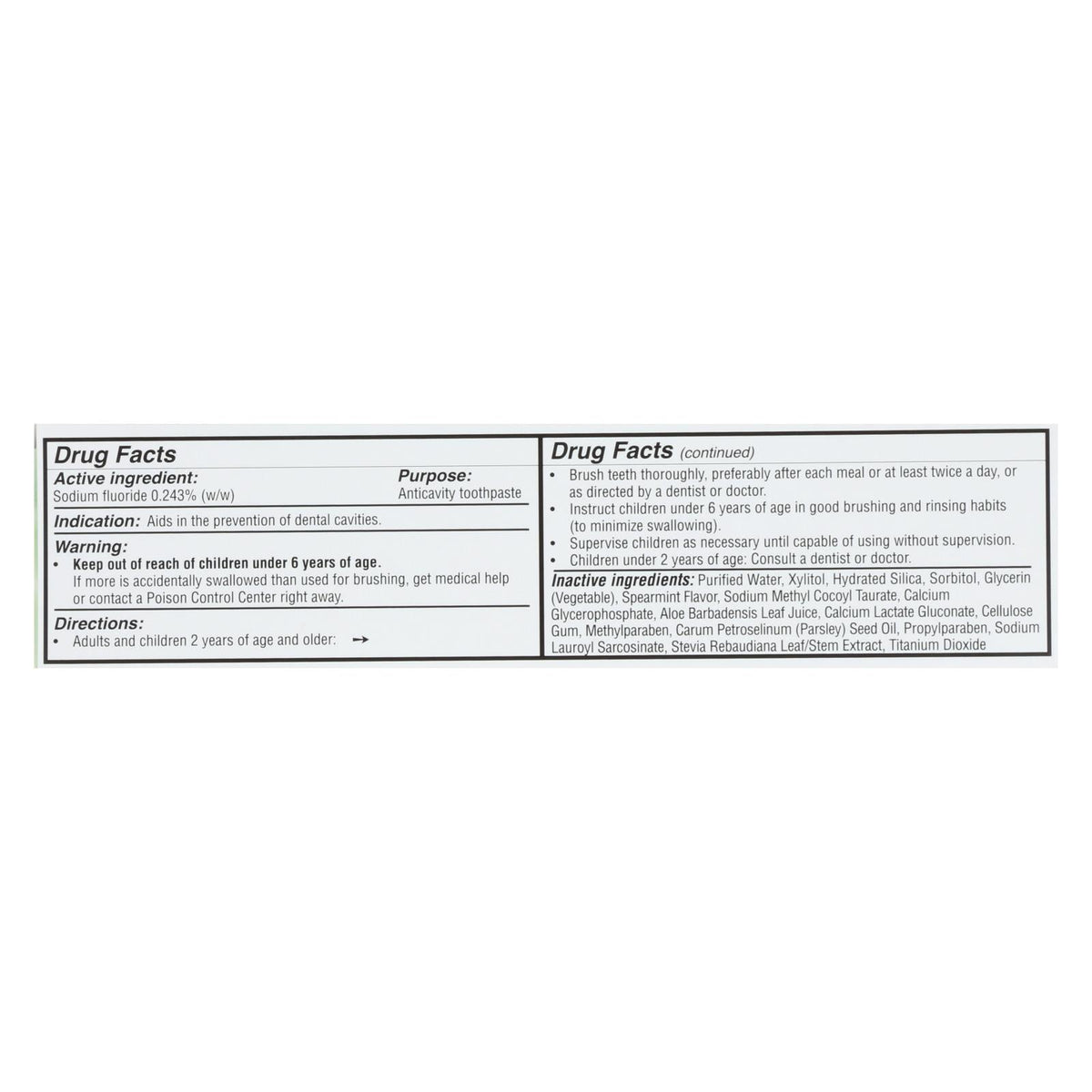 Spry Spearmint Fluoride Toothpaste, 5 oz
