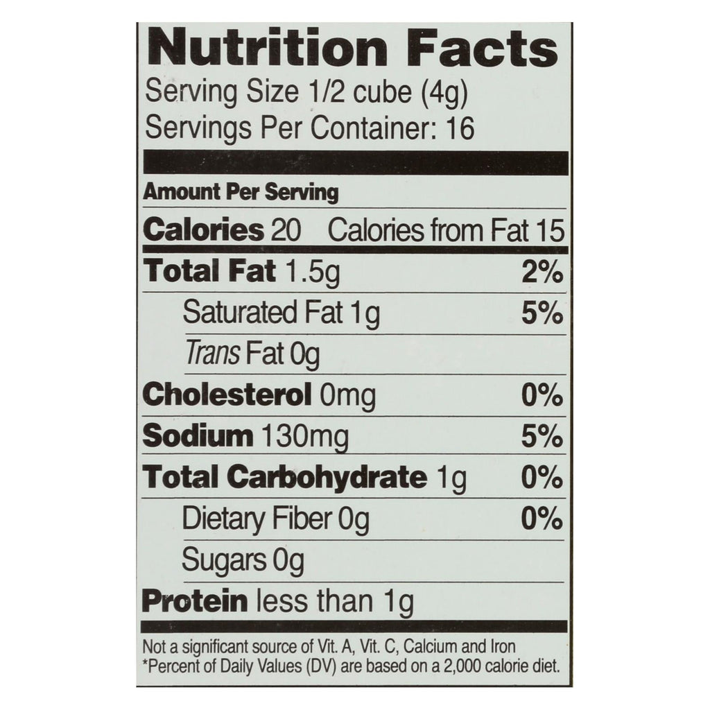 Edward & Sons Low Sodium Veggie Natural Bouillon Cubes, 2.2 oz (Case of 12)