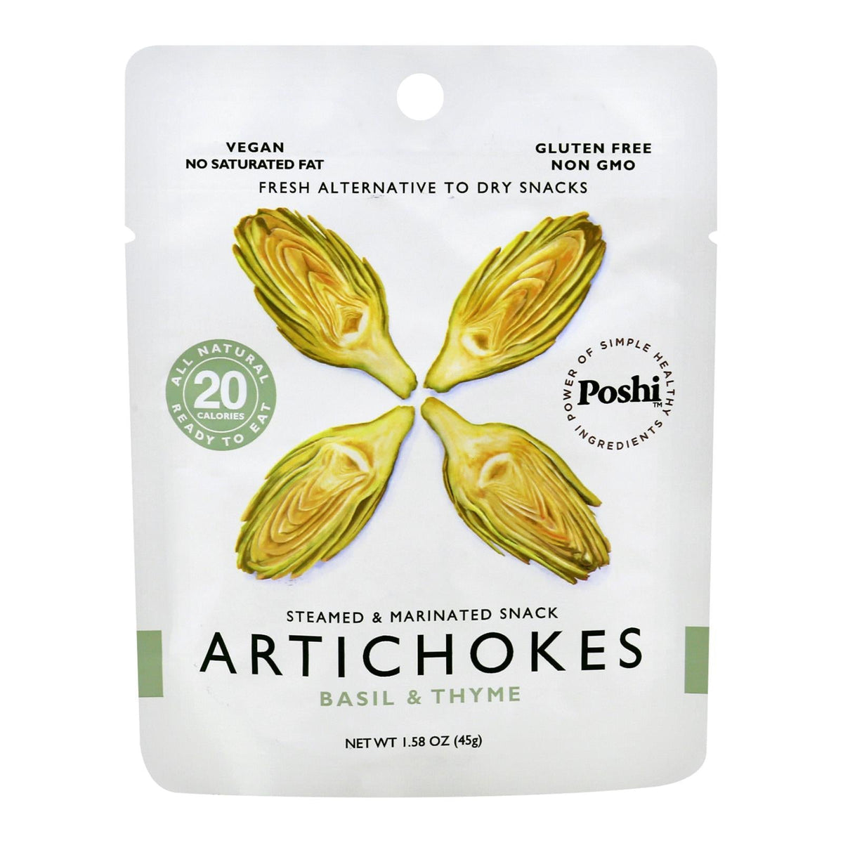 Poshi Snack Artichokes, Dried Vegetable - 10 Pack, 1.58 Oz Each