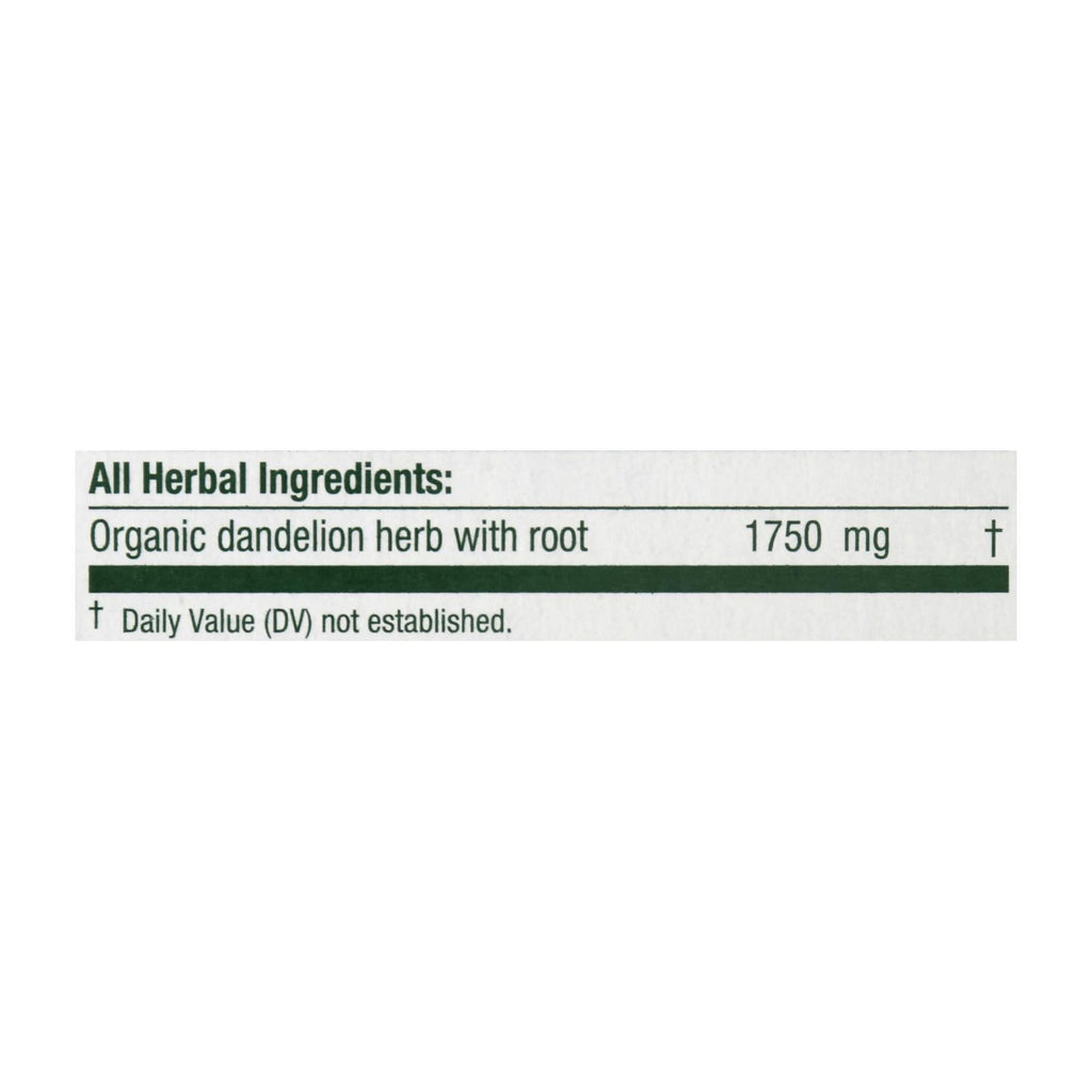 Traditional Medicinals Organic Dandelion Leaf Herbal Tea, 16 ct