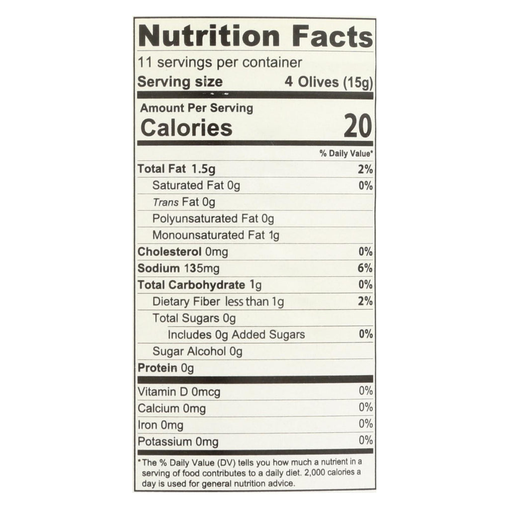 Santa Barbara California Green Olives (Pack of 12) - Pitted - 5.75 Oz.