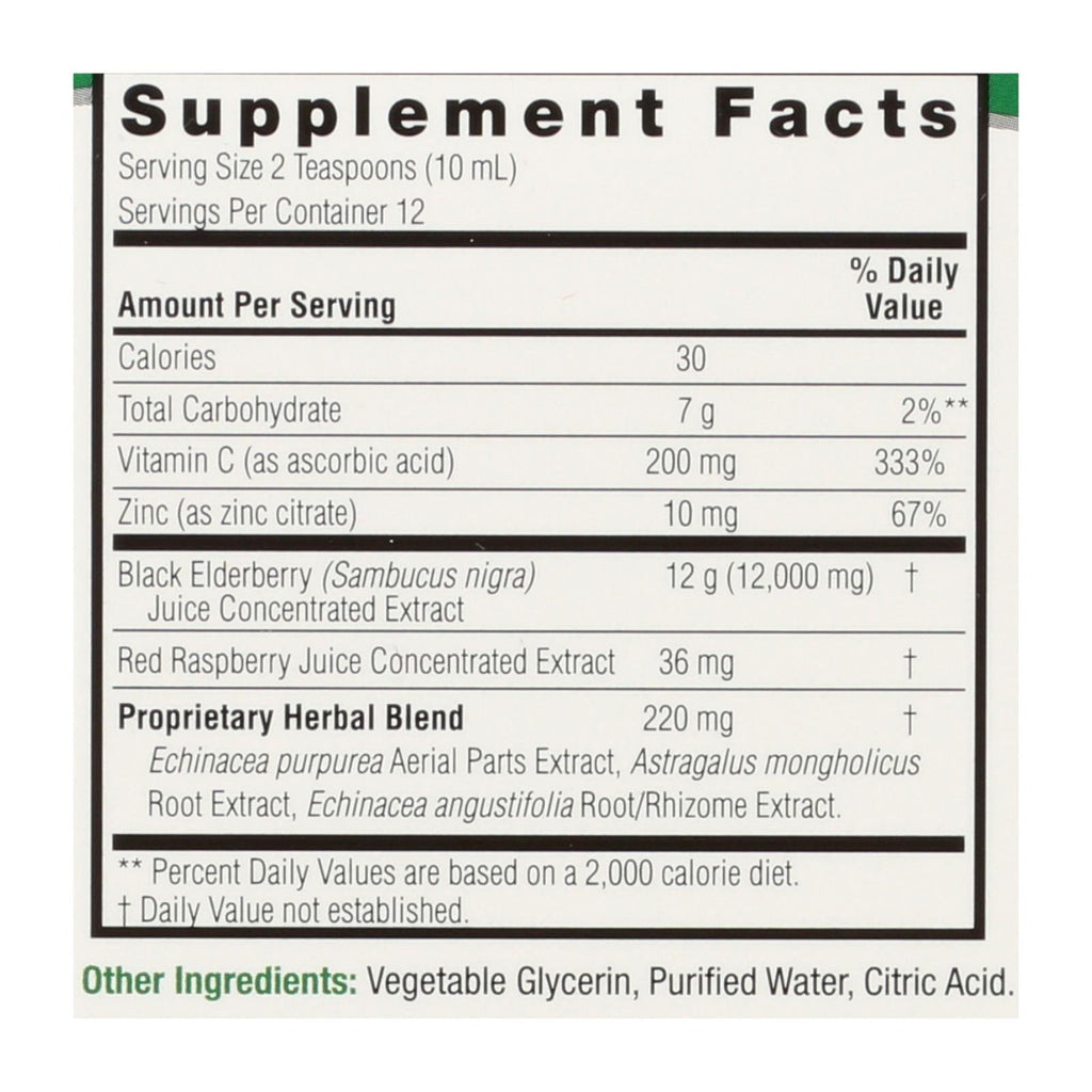 Nature's Answer Sambucus Immune Support (4 Fl Oz)