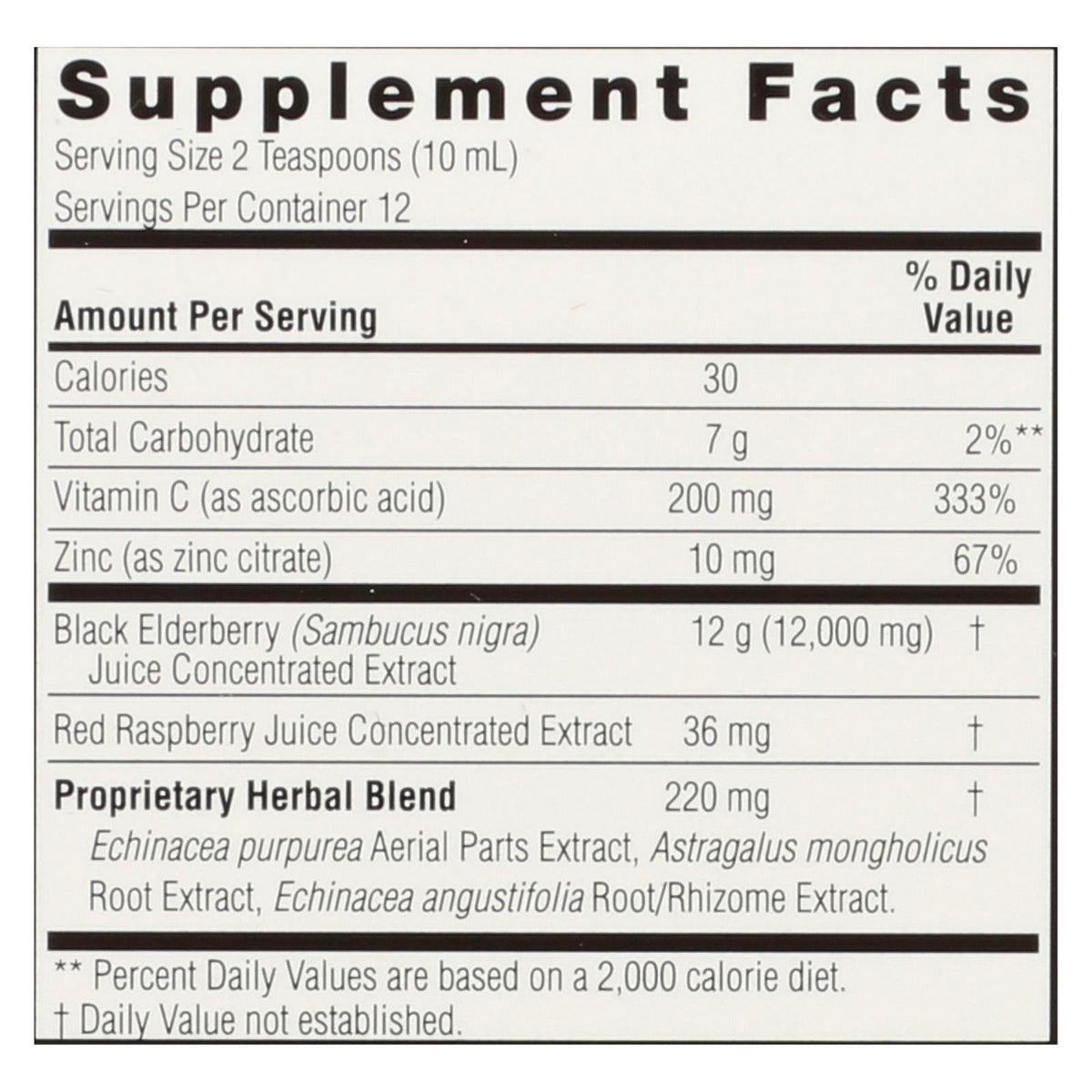 Nature's Answer Sambucus Immune Support (4 Fl Oz)