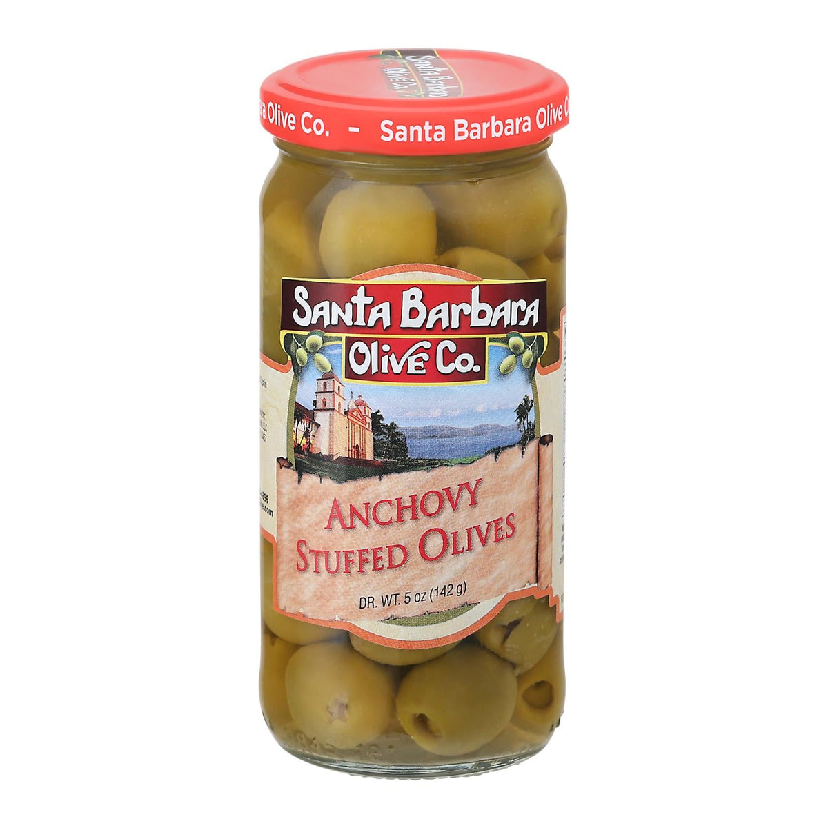 Santa Barbara Olive Co. Anchovy Stuffed Olives, 5 oz (Case of 6)