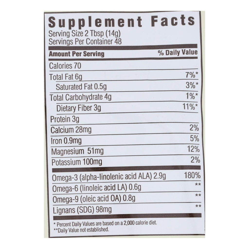 Spectrum Essentials Organic Premium Ground Flaxseed, 24 oz