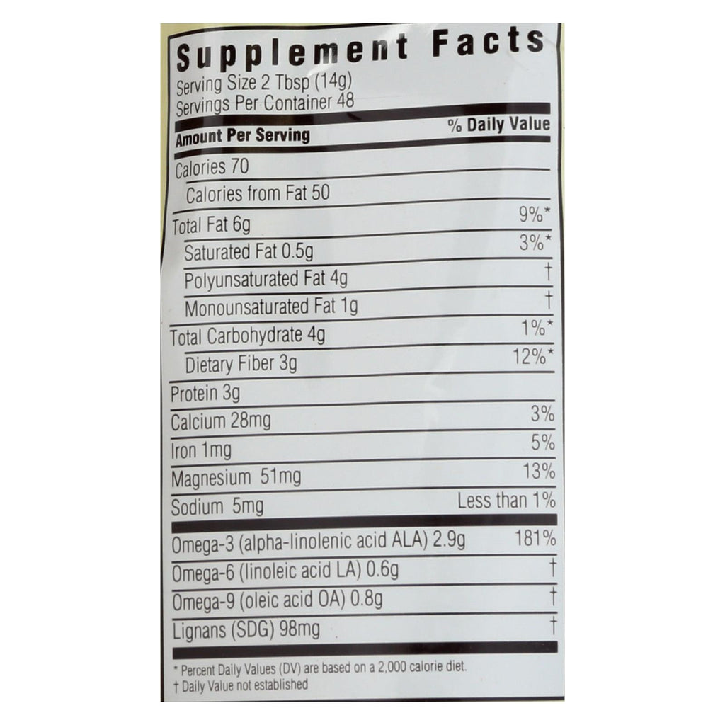 Spectrum Essentials Organic Premium Ground Flaxseed, 24 oz