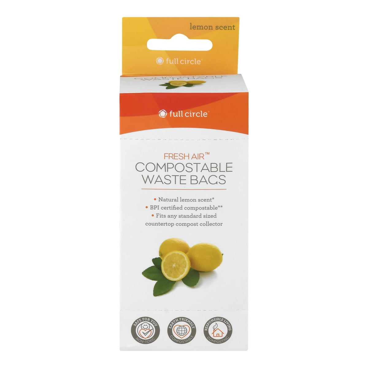 Full Circle Home Fresh Air Compostable Waste Bags - BPI - 25 Count - Case of 6