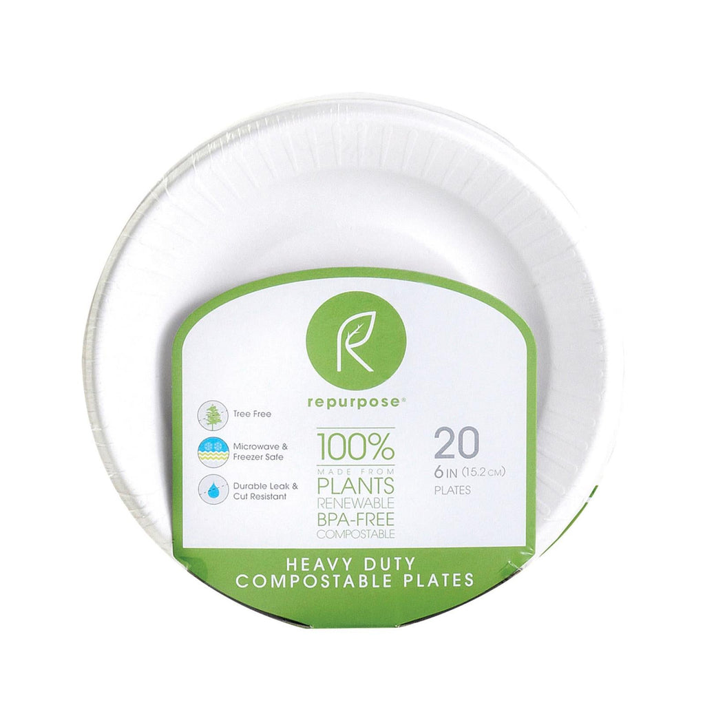 Repurpose Compostable Bagasse Plates, 20 ct (Case of 24)