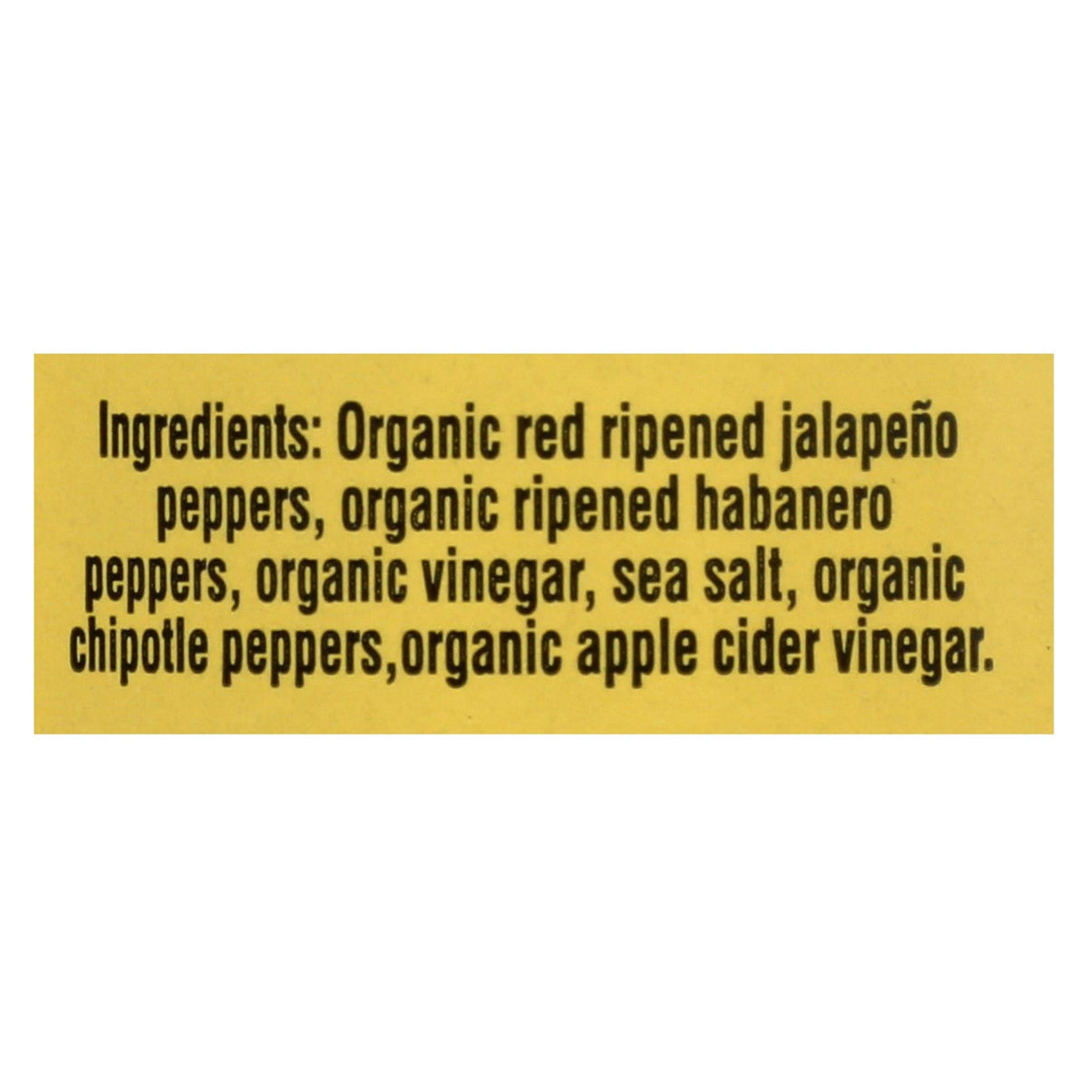 Organic Harvest Pepper Sauce, Chipotle Habanero, 5 oz (Case of 12)