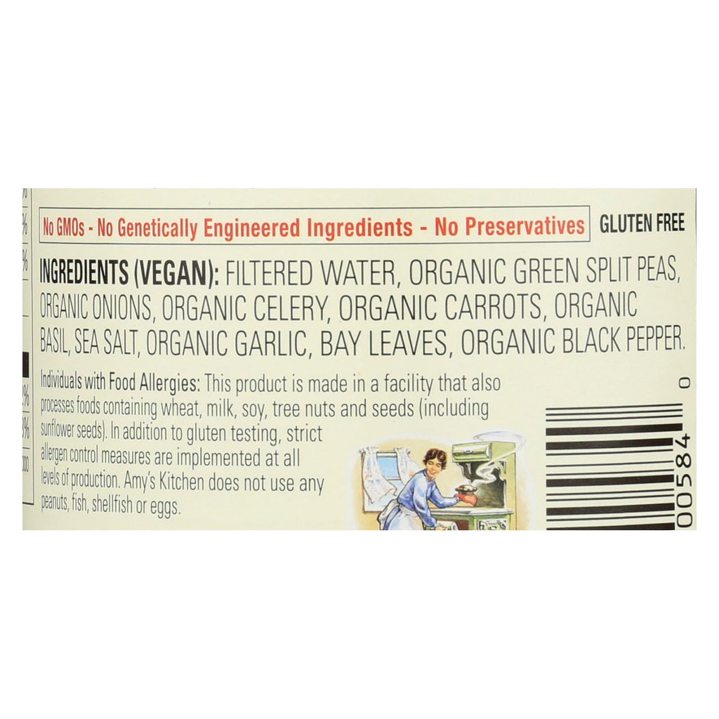 Amy's Organic Low Sodium Split Pea Soup, 14.1 oz (Case of 12)