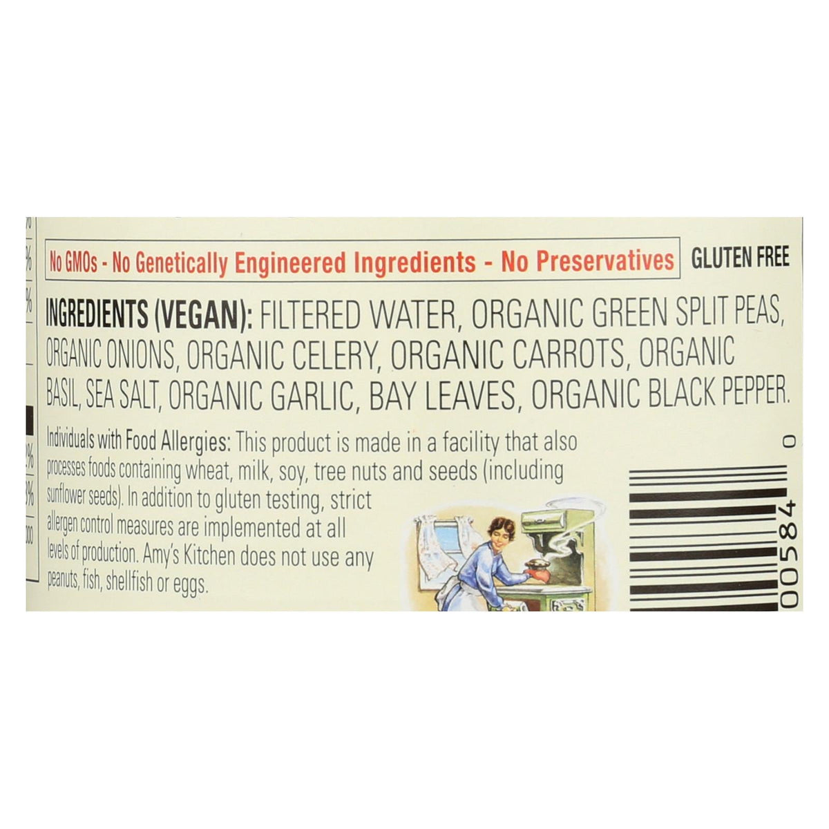 Amy's Organic Low Sodium Split Pea Soup, 14.1 oz (Case of 12)
