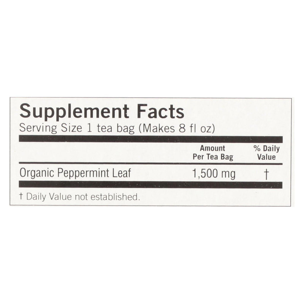 Yogi Organic Purely Peppermint Herbal Tea, Caffeine Free, 16 Tea Bags (Case of 6)