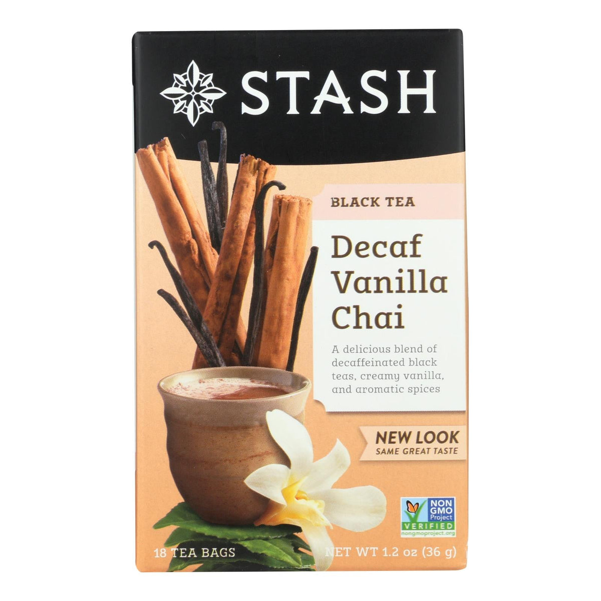 Stash Tea Vanilla Chai Decaf Tea - 6 Case Of 18 Ct