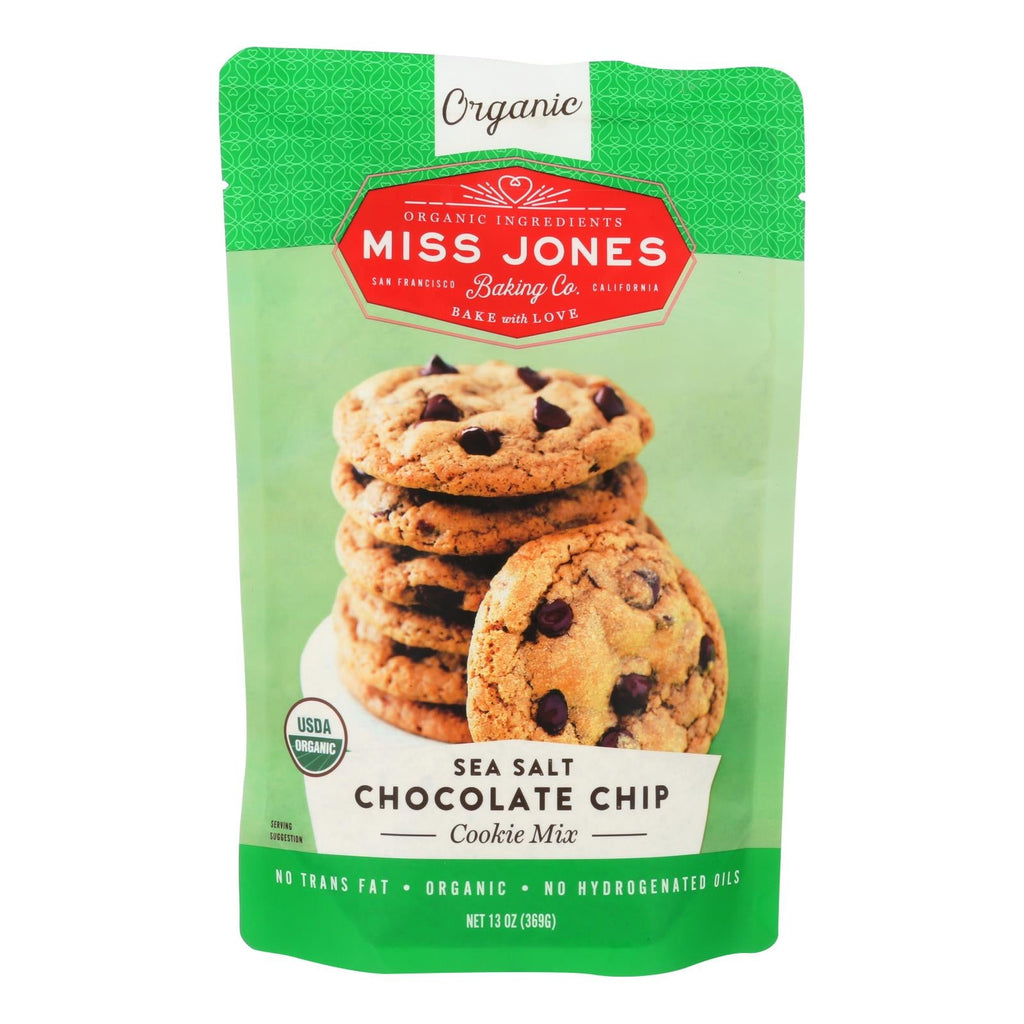 Miss Jones Baking Co Sea Salt Chocolate Chip Cookie Mix (Pack of 6) - 13 Oz