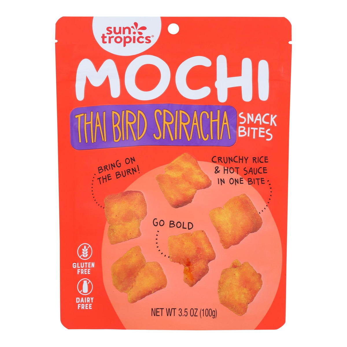 Sun Tropics Sriracha Mochi Rice Bites, 3.5 oz (Case of 12)