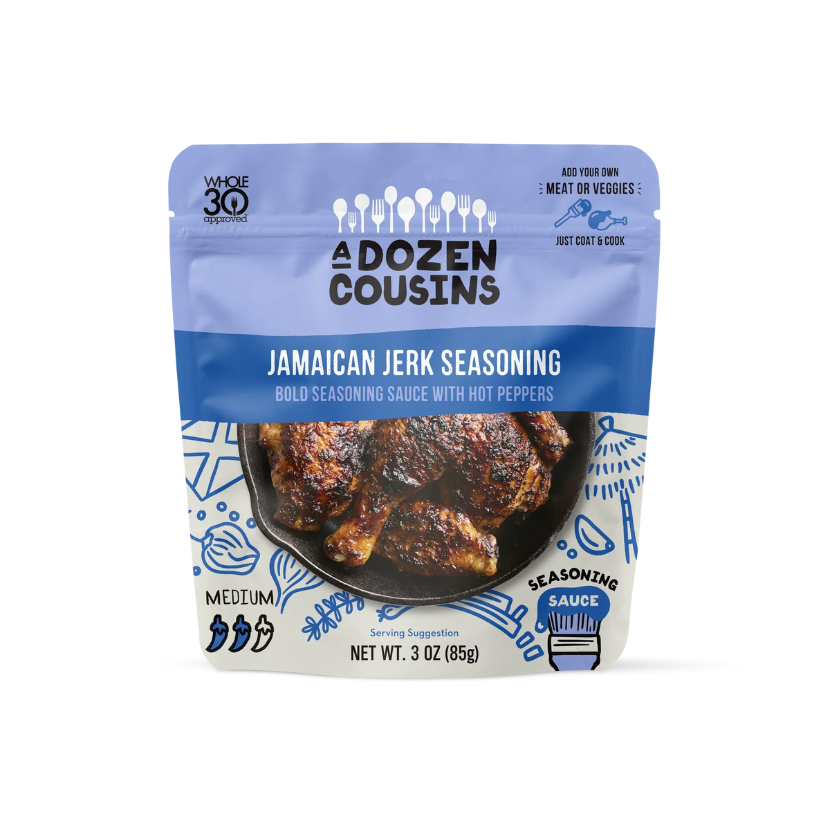 A Dozen Cousins Jamaican Jerk Sauce, 3 fl oz (Case of 10)