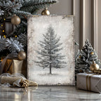 Vintage Christmas Tree Wall Art VI