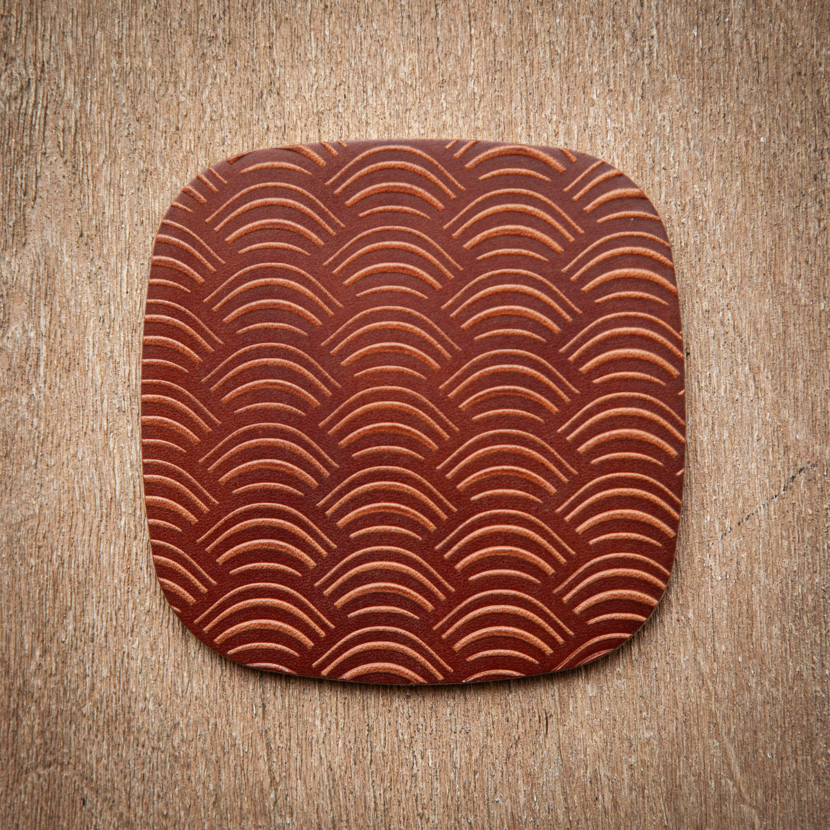 Artisan Leather Coaster Design 03