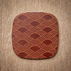 Artisan Leather Coaster Design 06